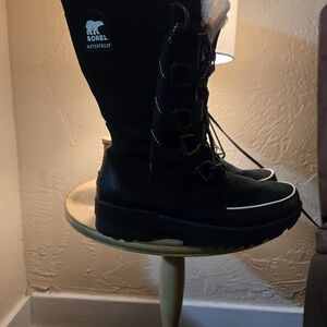 Sorel Black Lace Up Boots
